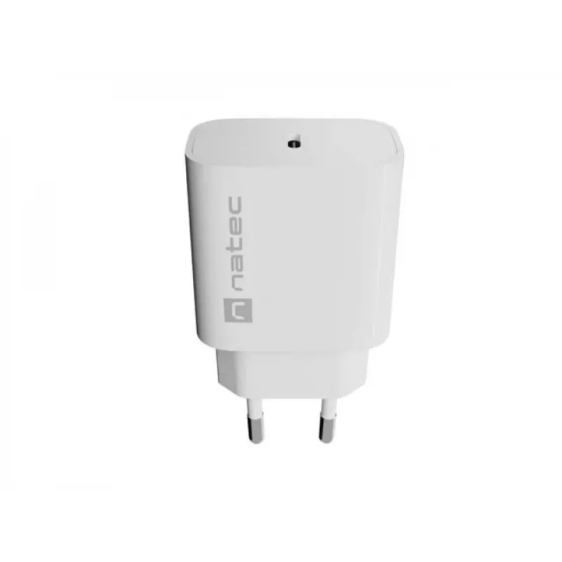 NATEC Ribera sieninis įkroviklis 1x USB-C 20W baltas