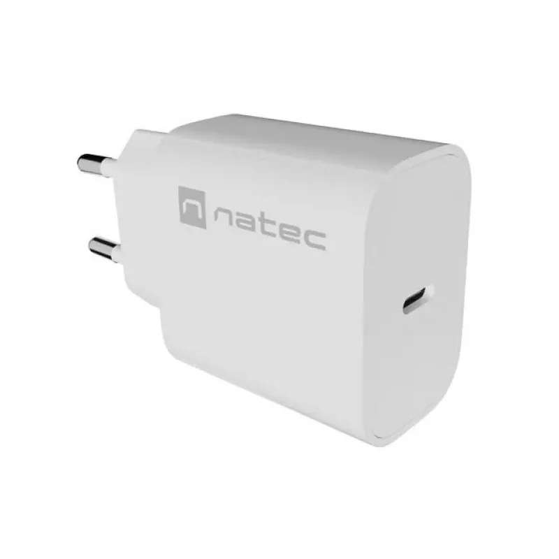 NATEC Ribera sieninis įkroviklis 1x USB-C 20W baltas