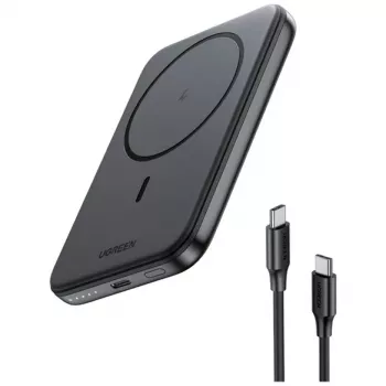 UGREEN 5000mAh Mini Powerbank Wireless 15W su MagSafe balta