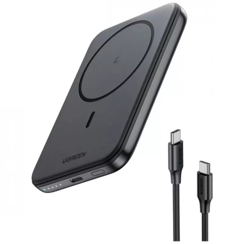 UGREEN 5000mAh Mini Powerbank Wireless 15W su MagSafe balta