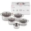 Le Creuset 5 dalių puodų rinkinys - 3 sluoksnių nerūdijančio plieno virtuvės indų rinkinys