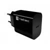 NATEC Ribera USB-C sieninis įkroviklis 20W juodas