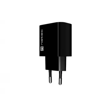 Natec Ribera USB-A sieninis įkroviklis 18W juodas