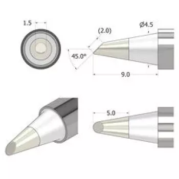 iFixit FixHub litavimo antgalis kūginis-kaltas 1,5 mm sidabrinis
