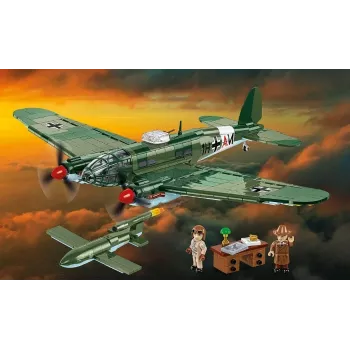 COBI Heinkel HE 111 H-22 su V1 skraidančiąja bomba konstrukcinių blokelių rinkinys, 927 dalys