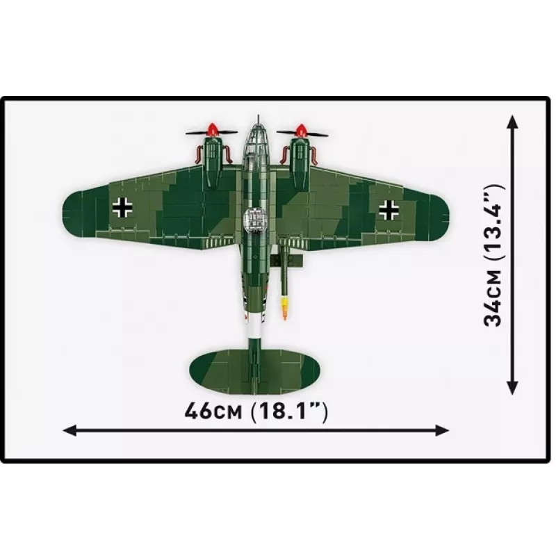 COBI Heinkel HE 111 H-22 su V1 skraidančiąja bomba konstrukcinių blokelių rinkinys, 927 dalys