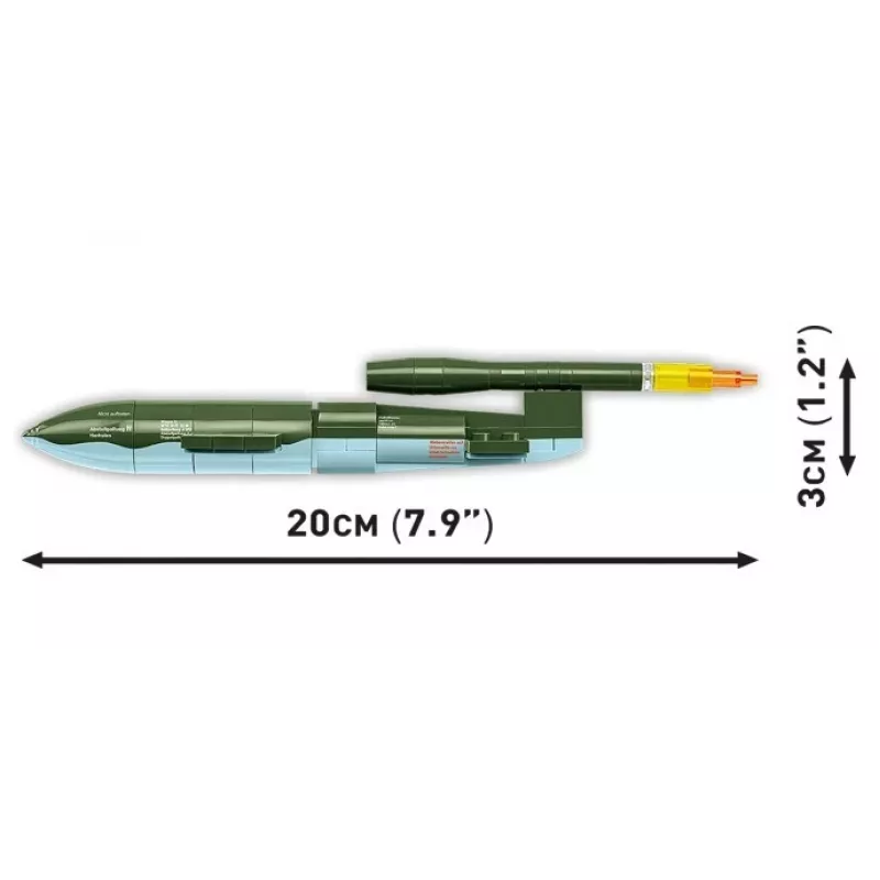 COBI Heinkel HE 111 H-22 su V1 skraidančiąja bomba konstrukcinių blokelių rinkinys, 927 dalys