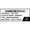 COBI Heinkel HE 111 H-22 su V1 skraidančiąja bomba konstrukcinių blokelių rinkinys, 927 dalys
