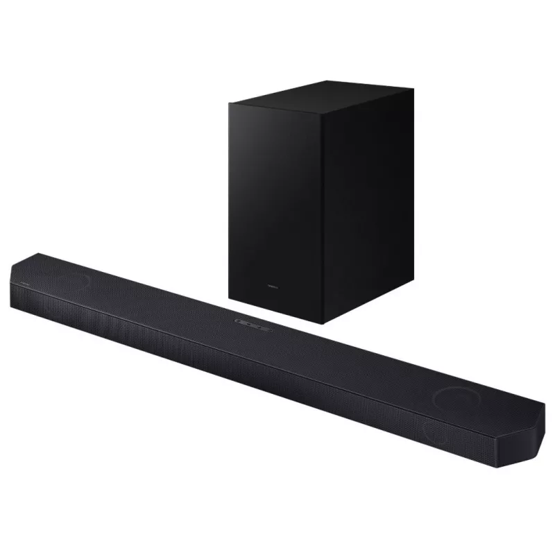 Samsung HW-Q600H 3.1.2 kanalų garso juosta su belaidžiu žemų dažnių garsiakalbiu, Dolby Atmos, DTS:X, Bluetooth, juoda