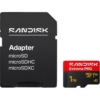 SanDisk Extreme PRO microSDXC 1TB UHS-I V30 A2 Atminties Kortelė + SD Adapteris