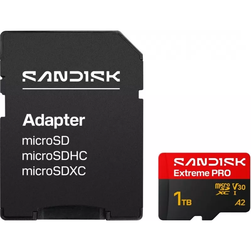SanDisk Extreme PRO microSDXC 1TB UHS-I V30 A2 Atminties Kortelė + SD Adapteris