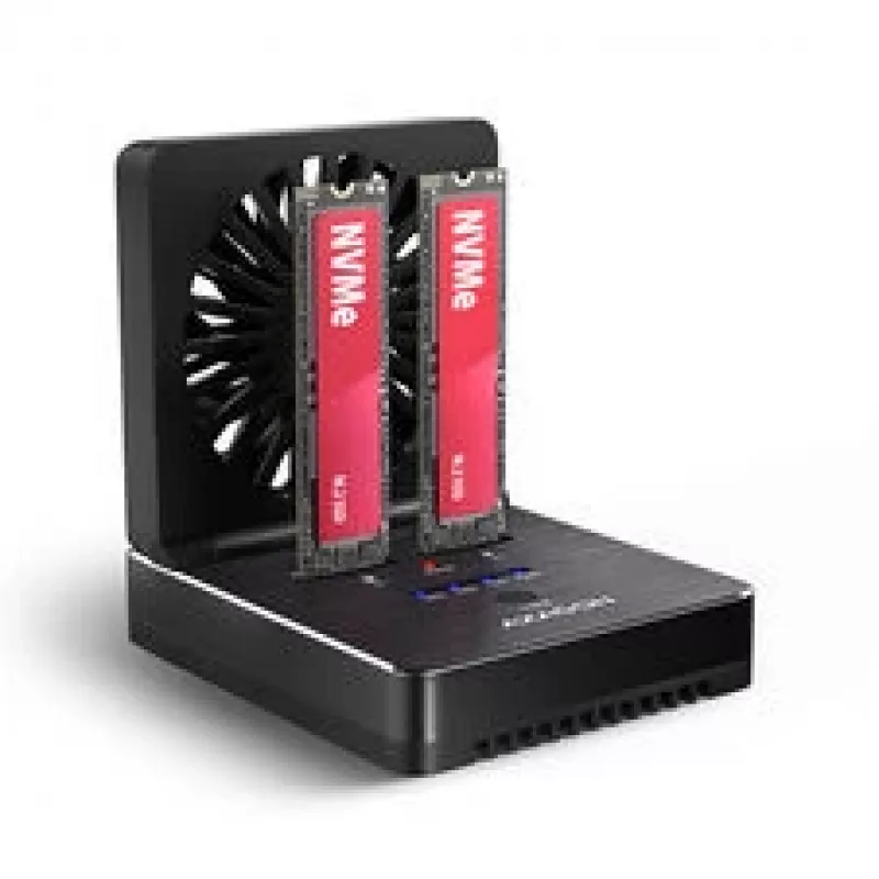 AXAGON ADSA-M2C22 Docking Station, Dual-SSD Clone Function, USB-C 3.2 20 Gbit/s