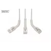 DIGITUS CAT 6A F-FTP Angled Patch Cable, Copper, 2 m, Grey, 10 Pieces