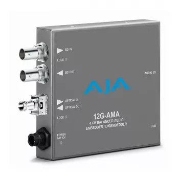 AJA 12G-AMA-R 12G-SDI analoginis garso įterpiklis/išėmiklis su 4 kanalų XLR