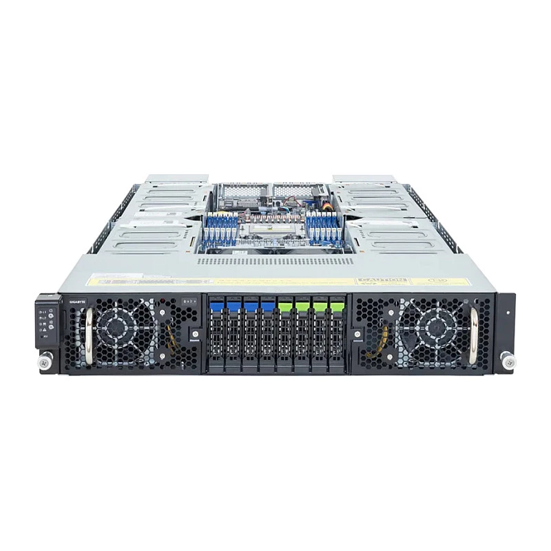 Gigabyte G294-Z21-AAP2 2U stelažinis serveris, vienas lizdas SP5, AMD EPYC 9004, 12x DDR5, 8x PCIe Gen5, 2x 2200W perteklinis maitinimo šaltinis