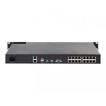 APC KVM1116R KVM Switch - 1 vietinis vartotojas, 16 prievadų, VGA, USB, 1U montavimas į stelažą