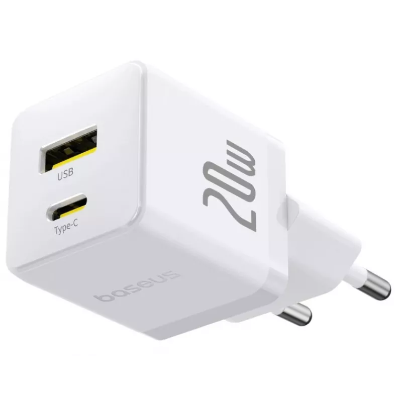 Baseus Palm 65W GaN5 USB-C Fast Charger White