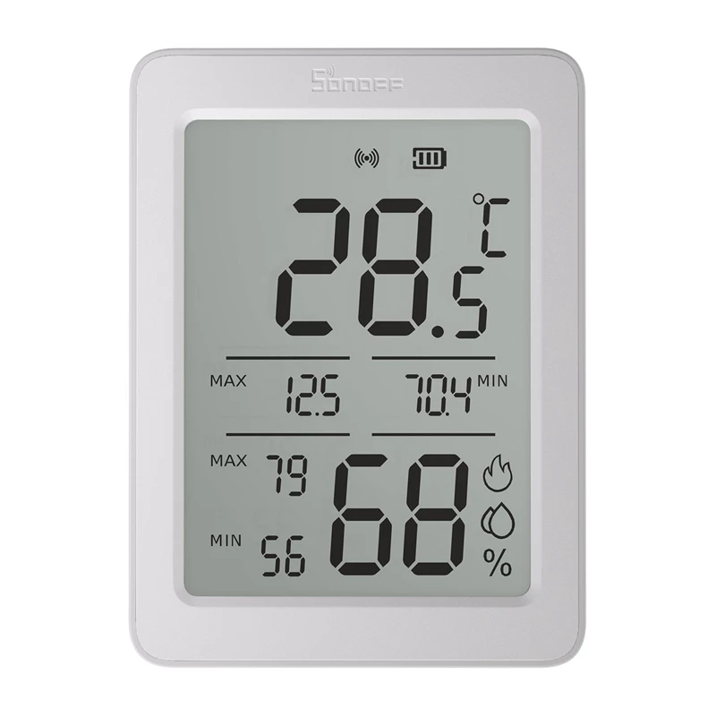 SONOFF AirGuard TH SNZB-02DR2 ZigBee LCD temperatūros ir drėgmės jutiklis
