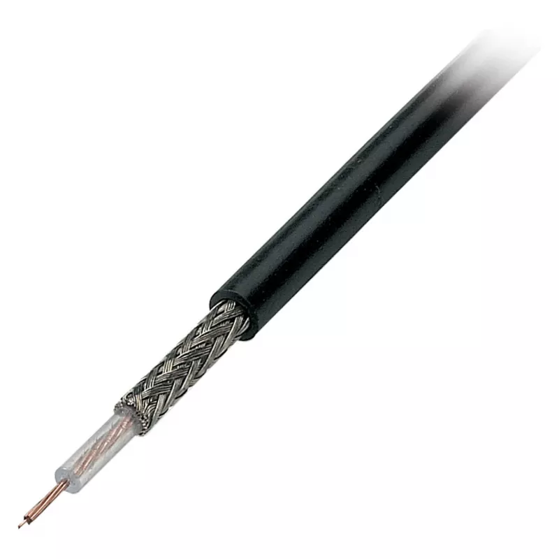 EFB Elektronik RG174 U koaksialinis kabelis, 50 omų, juodas