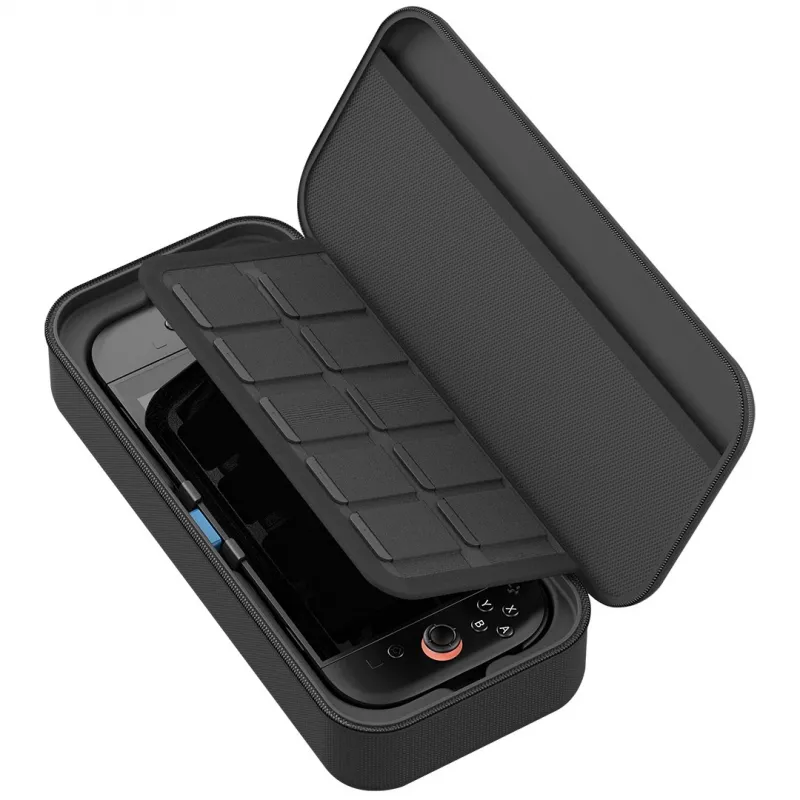 Venom Įkrovimo Dėklas, skirtas Nintendo Switch 2 - Kieto Korpuso Nešiojimo Dėklas su 10 000 mAh Power Bank, Juodas