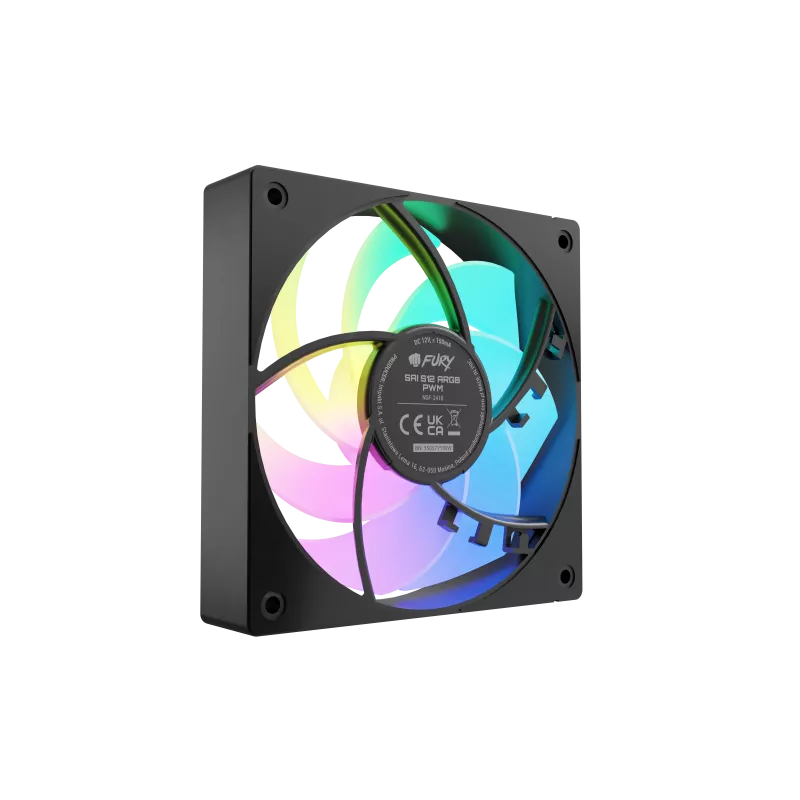 Fury Fan Sai S12 ARGB PWM, juoda