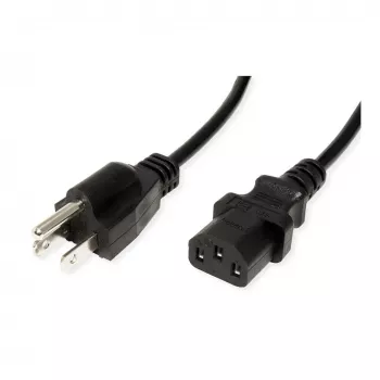 VALUE maitinimo laidas IEC 60320 C13 į NEMA 5-15 (M) 125 V - 1,8 m - juodas