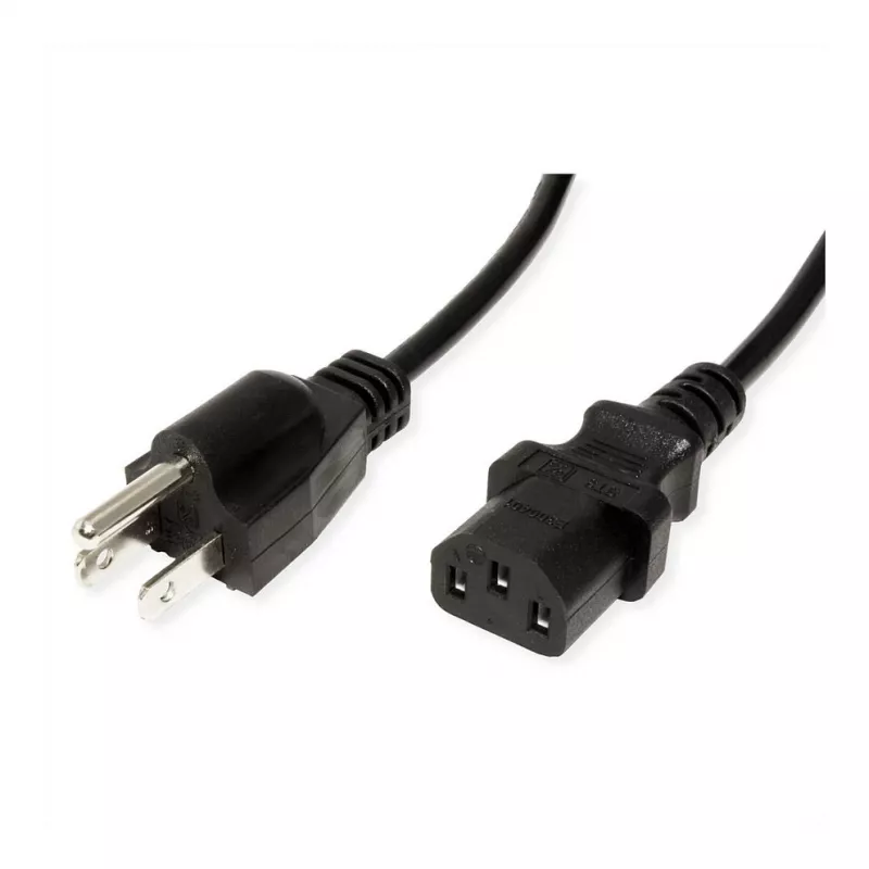 VALUE maitinimo laidas IEC 60320 C13 į NEMA 5-15 (M) 125 V - 1,8 m - juodas