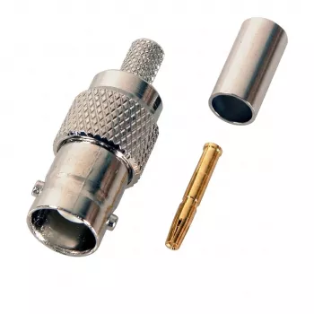 EFB-Elektronik BNC moteriška užspaudžiama jungtis tiesi RG59/RG62 75/93 Ohm (52511.1)