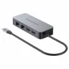 CONCEPTRONIC USB-C į 2x Gigabit Ethernet + 2x USB-A 3.2 Gen 1 adapteris, 0,3 m, pilka