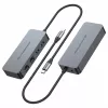 CONCEPTRONIC USB-C į 2x Gigabit Ethernet + 2x USB-A 3.2 Gen 1 adapteris, 0,3 m, pilka