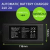 Qoltec 52665 Automatinis akumuliatoriaus įkroviklis AGM GEL STD akumuliatoriams, 24V 2A 48W, LED indikatorius, 1,8 m laidas
