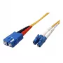 EFB Elektronik Duplex Jumper LC-SC OS2 Singlemode 9/125µm 5m LSZH Geltona 2.0mm