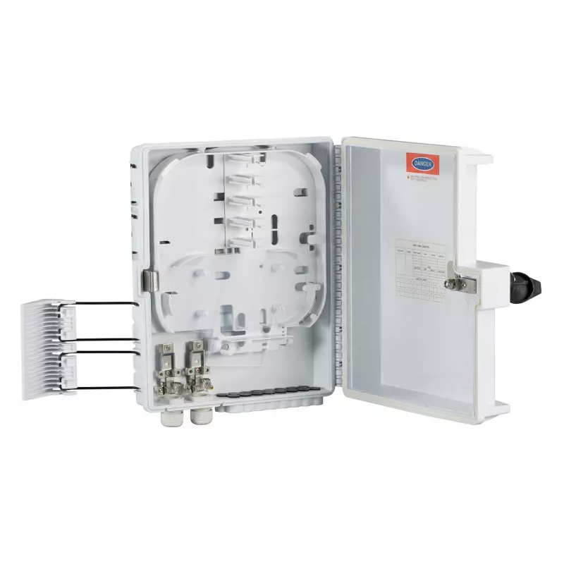 EFB-ELEKTRONIK FTTH-BOX-OUT-1 FTTH IP65 paskirstymo dėžė 32 skaiduloms, 16 adapteriams, lauko