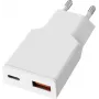 VALUE USB sieninis įkroviklis, EU kištukas, 2x USB (A+C), 20W