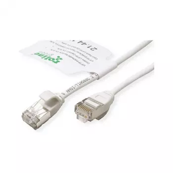 ROLINE GREEN U/FTP Patch Cable Cat.6A (Class EA), LSOH, Slim, White, 1.5 m