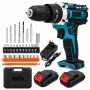 EXTRALINK TOOLS Belaidis gręžtuvas-suktuvas Mėlynas + 2 baterijos