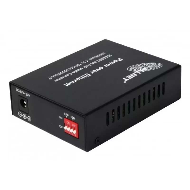 ALLNET PoE Media Converter 10/100/1000Base-T į 1000Base-SX/LX SFP Mini-GBIC, vienmodis/daugiamodis, 15.4W/30W PoE, ALL-MC202P-SFP1-PoE