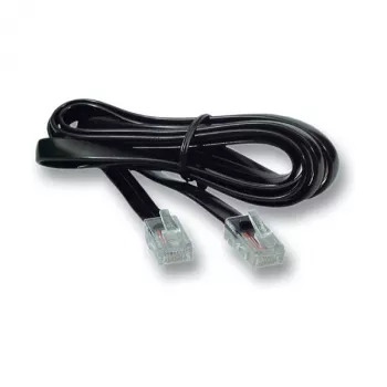 EFB Elektronik Modular Cable Black, 2 x RJ10 (4/4) Plug, 1:1, 0.3 m