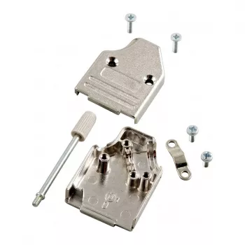 EFB-Elektronik Full Metal D-Sub gaubtas 35°, E-MHDM35 09-K, 9 kontaktų, Metalinis