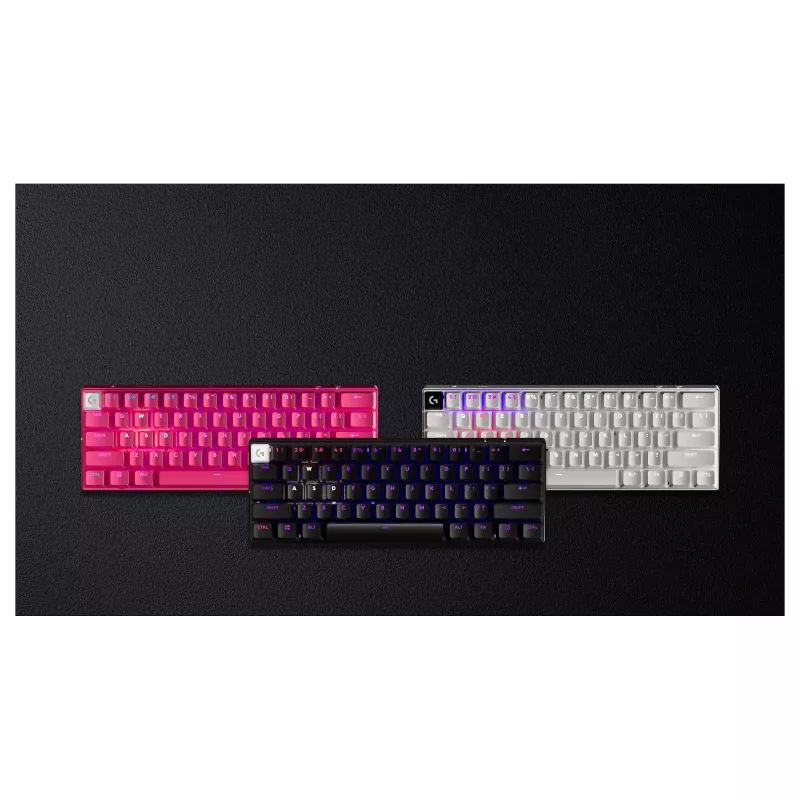 Logitech G PRO X 60 LIGHTSPEED Wireless Gaming Keyboard 60% Compact - Tactile - White - QWERTY International English