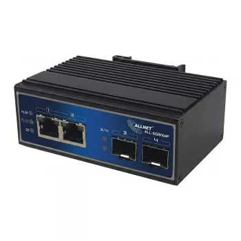 ALLNET DIN-Rail Adapter, skirtas ALL-SGI8004 pramoniniam jungikliui (ALL-SGI8004_DIN-Holder1)