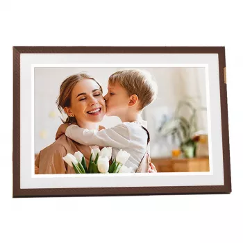 ARZOPA D10 10.1 inch skaitmeninis rėmelis (tamsiai rudas) - 1280x800 IPS jutiklinis ekranas, 32GB, Wi-Fi