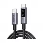 UGREEN Uno L509 100W USB-C į USB-C PD greito įkrovimo laidas su LED 2m Juodas