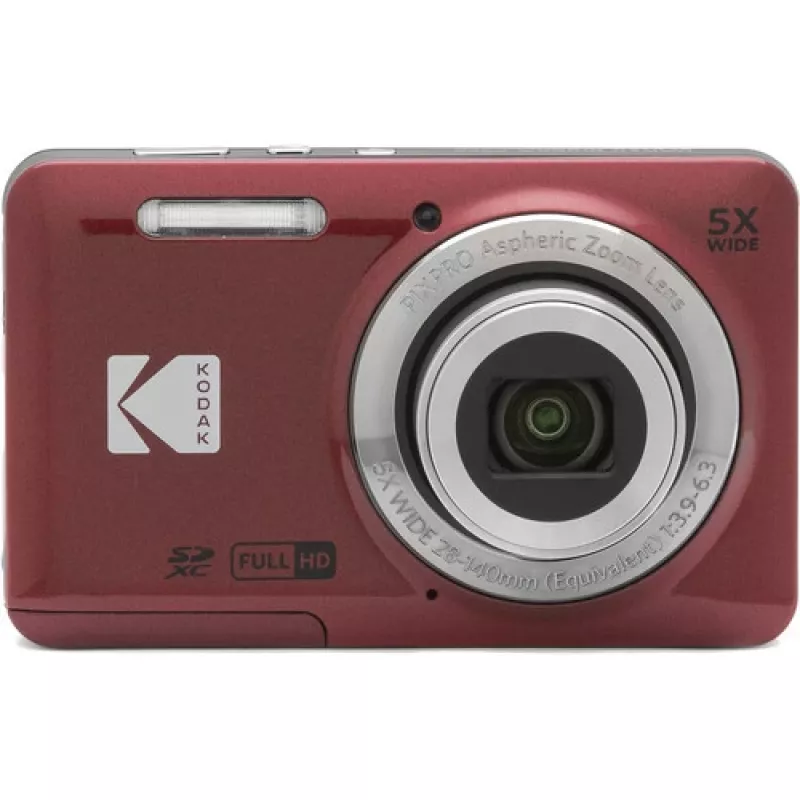 Kodak PIXPRO FZ55 16MP Compact Camera 5x Optical Zoom 2.7 inch LCD Red