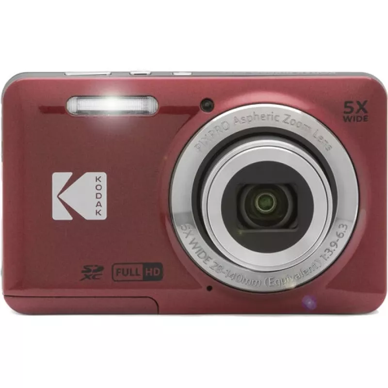 Kodak PIXPRO FZ55 16MP Compact Camera 5x Optical Zoom 2.7 inch LCD Red