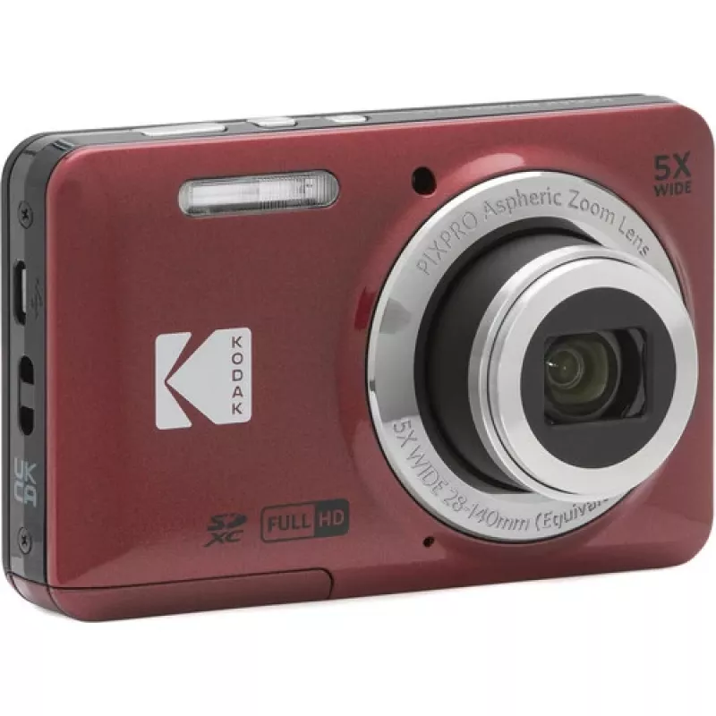 Kodak PIXPRO FZ55 16MP Compact Camera 5x Optical Zoom 2.7 inch LCD Red