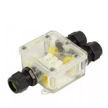 Synergy21 Outdoor Cable Connector IP68 Box 3 Ports Transparent