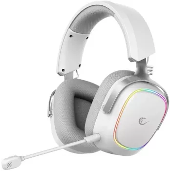 Rampage RETSU belaidės ausinės ant galvos, BT 2.4G RGB, baltos