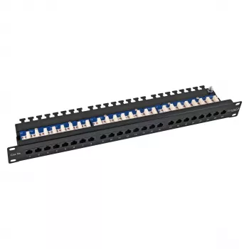 EFB-Elektronik ECOLAN Patch Panel UTP 24xRJ45 Cat.5e 19 inch 1U RAL 9005 Black