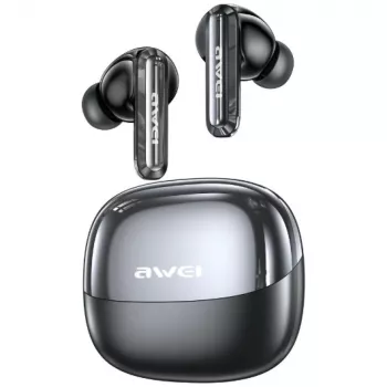 AWEI T229 ANC AI True Wireless ausinės su realaus laiko vertimu, aktyviu triukšmo slopinimu, Bluetooth 5.0, IPX4, iki 20h baterijos veikimo trukmės, juodos